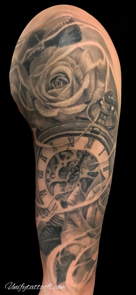 Bart Andrews - Pocket watch and roses